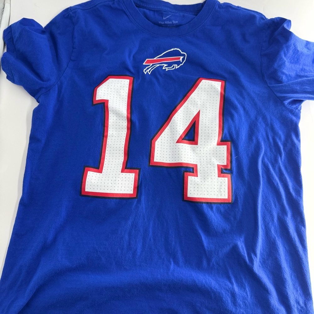 Blue and white Buffalo Bills Diggs jersey Nike Tee